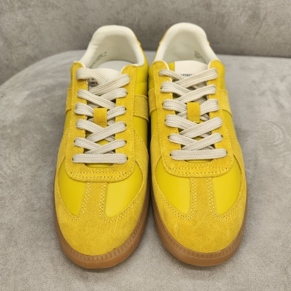 Steve Madden Sneakers Men's 7 Yellow Suede Leather Dixon Low Top Sporty New $120